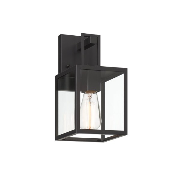 Designers Fountain Preston 11.75in 1-Light Matte Black Modern Outdoor Hardwired Wall Lantern with No Bulbs Included D297M-6EW-MB - main